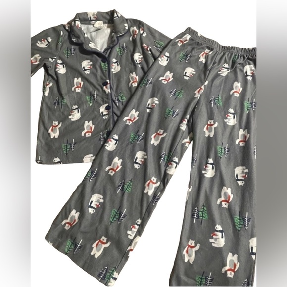 Toast and Jammies Pajama Set Sz S Polar Bears & Trees Christmas Edition - Picture 1 of 9